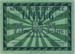 Oppurg - Gemeinde - 1.8.1921 - 75 Pfennig