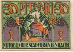 Oranienbaum - Stadt - - 31.3.1922 - 50 Pfennig