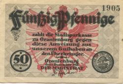 Oranienburg - Stadt - 1.12.1918 - 50 Pfennig