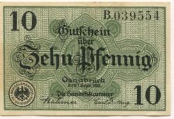 Osnabrück - Handelskammer - 1.9.1921 - 10 Pfennig