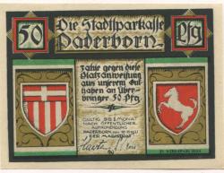 Paderborn - Stadt - 10.11.1921 - 50 Pfennig 