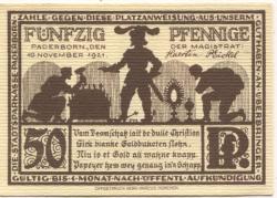 Paderborn - Stadt - 10.11.1921 - 50 Pfennig 