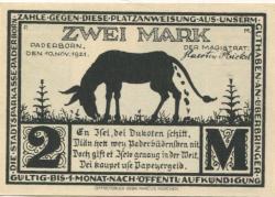 Paderborn - Stadt - 10.11.1921 - 2 Mark 