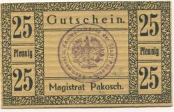 Pakosch (heute: PL-Pakosc) - Stadt - 10.1.1917 - 25 Pfennig 