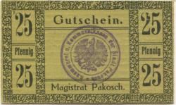 Pakosch (heute: PL-Pakosc) - Stadt - 10.1.1917 - 25 Pfennig 