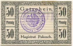 Pakosch (heute: PL-Pakosc) - Stadt - 10.1.1917 - 50 Pfennig 