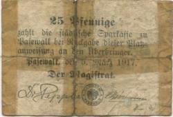 Pasewalk - Stadt - 5.3.1917 - 25 Pfennig 