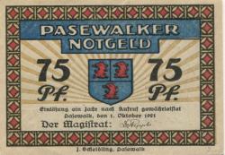 Pasewalk - Stadt - 1.10.1921 - 1.10.1921 - 75 Pfennig 
