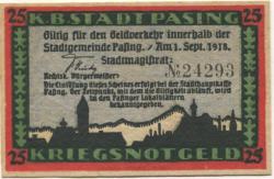 Pasing (heute: München) - Stadt - 1.9.1918 - 25 Pfennig