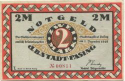 Pasing (heute: München) - Stadt - 1.12.1918 - 2 Mark