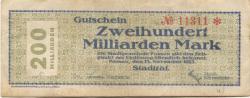 Passau - Stadt - 13.11.1923 - 200 Milliarden Mark