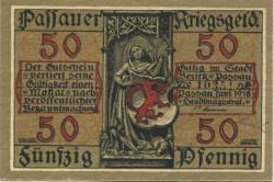 Passau - Stadt - Juni 1918 - 50 Pfennig