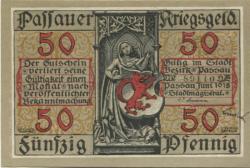 Passau - Stadt - Juni 1918 - 50 Pfennig