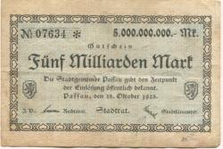 Passau - Stadt - 25.10.1923 - 5 Milliarden Mark