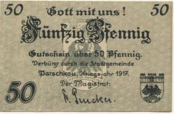 Patschkau (heute: PL-Paczków) - Stadt - 1917 - 50 Pfennig