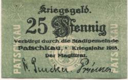 Patschkau (heute: PL-Paczków) - Stadt - 1918 - 25 Pfennig