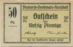 Pegau - Bismarck-Denkmals-Ausschuss - -- - 50 Pfennig