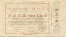Penig - Stadt - 8.8.1923 - 5 Millionen Mark