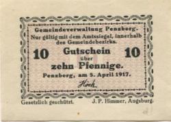 Penzberg - Gemeinde - 5.4.1917 - 10 Pfennig