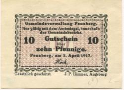 Penzberg - Gemeinde - 5.4.1917 - 10 Pfennig