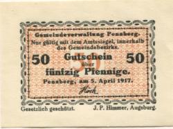 Penzberg - Gemeinde - 5.4.1917 - 50 Pfennig 