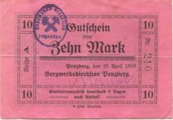 Penzberg - Bergwerk - 23.4.1919 - 10 Mark