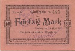 Penzberg - Bergwerk - 23.4.1919 - 50 Mark