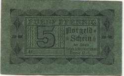 Penzig (heute: PL-Piensk) - Tietze & Seidensticker, Glasfabrik Marienhütte - -- - 5 Pfennig