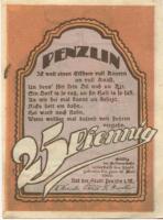 Penzlin - Stadt - - 31.5.1922 - 25 Pfennig