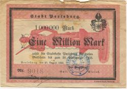 Perleberg - Stadt - 20.8.1923 - 30.9.1923 - 1 Million Mark