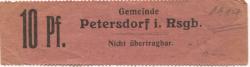 Petersdorf (heute: PL-Piechowice) - Gemeinde - -- - 10 Pfennig