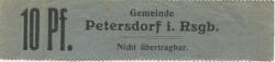 Petersdorf (heute: PL-Piechowice) - Gemeinde - -- - 10 Pfennig