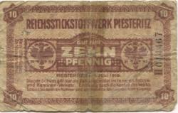 Piesteritz (heute: Wittenberg) - Reichsstickstoffwerk - 1.7.1919 - 10 Pfennig 