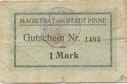 Pinne (heute: PL-Pniewy) - Stadt - -- - 1 Mark 