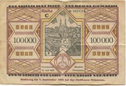 Pirmasens - Stadt - 12.7.1923 - 1.9.1923 - 100000 Mark