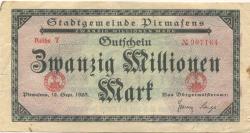 Pirmasens - Stadt - 12.9.1923 - 20 Millionen Mark