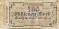 Pirmasens - Stadt - 25.9.1923 - 500 Millionen Mark