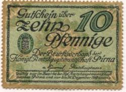 Pirna - Amtshauptmannschaft - - 31.12.1918 - 10 Pfennig