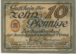 Pirna - Amtshauptmannschaft - - 31.12.1918 - 10 Pfennig