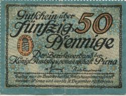 Pirna - Amtshauptmannschaft - - 31.12.1918 - 50 Pfennig