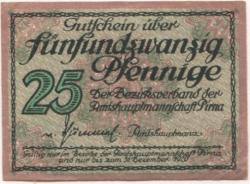 Pirna - Amtshauptmannschaft - - 31.12.1920 - 25 Pfennig