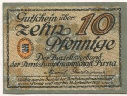 Pirna - Amtshauptmannschaft - - 31.12.1921 - 10 Pfennig