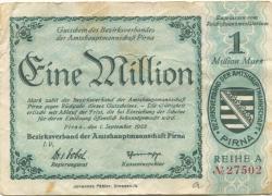 Pirna - Amtshauptmannschaft - 1.9.1923 - 1 Million Mark