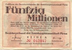 Pirna - Amtshauptmannschaft - 24.9.1923 - 50 Millionen Mark