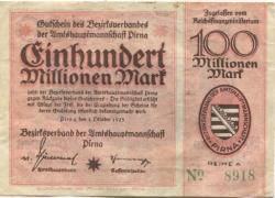 Pirna - Amtshauptmannschaft - 1.10.1923 - 100 Millionen Mark