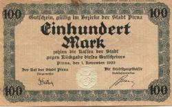 Pirna - Stadt - 1.11.1922 - 100 Mark