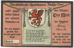 Plathe (heute: PL-Ploty) - Stadt - -- - 1 Mark
