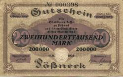 Pößneck - Stadt - 11.8.1923 - 200000 Mark 