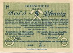 Primkenau (heute: PL-Przemków) - Herzogliche Eisen- und Emaillierwerke AG, Henriettenhütte - 3.11.1923 - 5 Gold-Pfennig