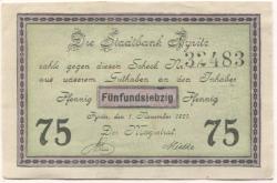 Pyritz (heute: PL-Pyrzyce)  - Stadt - 1.11.1921 - 75 Pfennig 